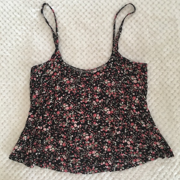 Garage Floral Ruffle Tank - Picture 1 of 3
